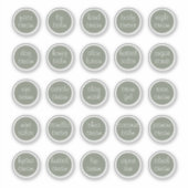 1.14" Sage Green Custom Cosmetische Jar Cream Balm Sticker (Voorkant)
