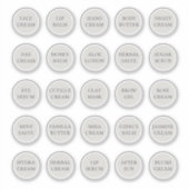 1,14" witte aanpasbare cosmetische pot crème balse sticker (Voorkant)