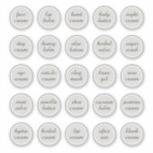 1,14" witte aanpasbare cosmetische pot crème balse sticker (Voorkant)