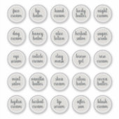 1.14" Witte Cosmetische Jar Cream Balm Sticker (Voorkant)