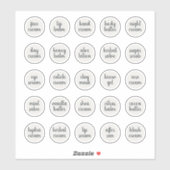 1.14" Witte  Cosmetische Jar Cream Balm Sticker (Vel)