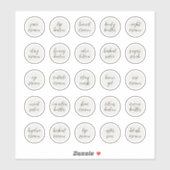 1.14" Witte  Cosmetische Jar Cream Balm Sticker (Vel)