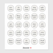 1.14" Witte Cosmetische Jar Cream Balm Sticker (Vel)