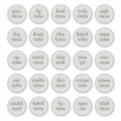 1.14" Witte Cosmetische Jar Cream Balm Sticker (Voorkant)