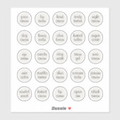 1.14" Witte Cosmetische Jar Cream Balm Sticker (Vel)