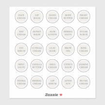 1,14" witte cosmetische pot met opdruk crèmebalm