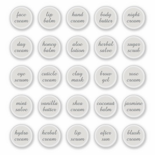 1,14" witte cosmetische pot met schroefdop crème b sticker (Voorkant)