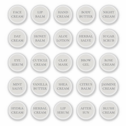 1,14" witte cosmetische pot voor crème en balsem o sticker (Voorkant)