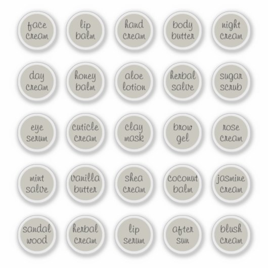 1,14" zilverberk op maat gemaakte mini cosmetica p sticker (Voorkant)