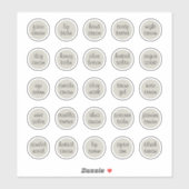 1,14" zilverberk op maat gemaakte mini cosmetica p sticker (Vel)