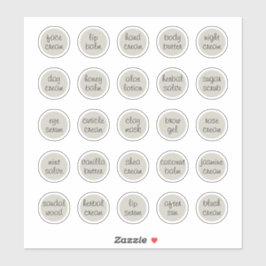 1,14" zilverberk op maat gemaakte mini cosmetica p sticker