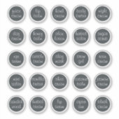 1.14 "Zwarte  Cosmetische Jar Cream Balm Sticker (Voorkant)