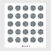 1.14 "Zwarte  Cosmetische Jar Cream Balm Sticker (Vel)