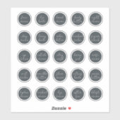 1.14 "Zwarte  Cosmetische Jar Cream Balm Sticker (Vel)