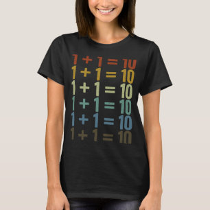 1 + 1 10 Software Developer Programming T-shirt