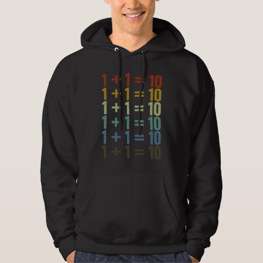 1 + 1 10 Softwareontwikkelaar programmeren Hoodie (Voorkant)