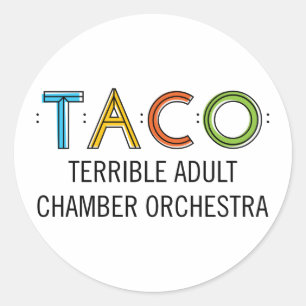 1 1/2-inch Classic Round TACO-stickers (20), glanz Ronde Sticker