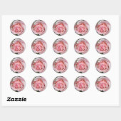 1 1/2-inch ronde stickers (20 stuks) - Bleke roze  (Vel)