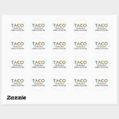 1 1/2"Klassieke Ronde TACO Stickers (20), Glanzend (Vel)