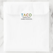 1 1/2"Klassieke Ronde TACO Stickers (20), Glanzend (Tas)