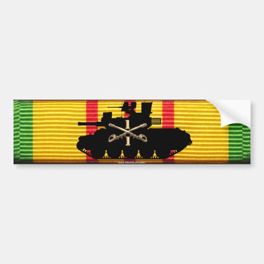 1/1 Cavalry M551 on VSM Ribbon Bumpersticker (Voorkant)