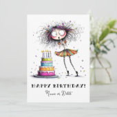 *_* 1 1 FOTO NAAM Verjaardag Personaliseer grillig Kaart (Staand voorkant)