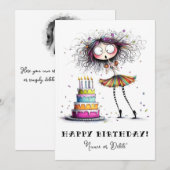 *_* 1 1 FOTO NAAM Verjaardag Personaliseer grillig Kaart (Voorkant / Achterkant)