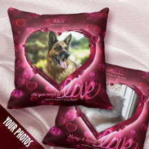 1+1 Foto Pet Love & Keepaparte, Red Neon Hearts -