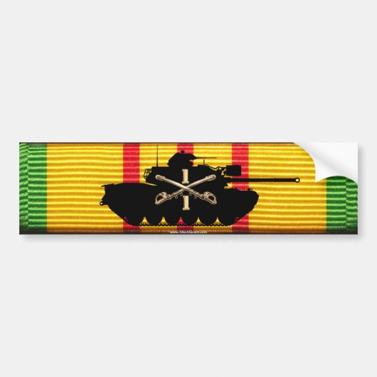 1/1e Cavalry M48A3 op VSM-lint Bumpersticker (Voorkant)