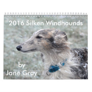 1 2016 Silken Windhounds door Jane Gray Calendar Kalender