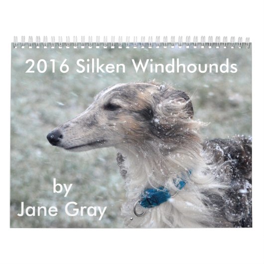 1 2016 Silken Windhounds door Jane Gray Calendar Kalender (Hoes)