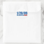 1/20/09 Einde van een fout Ronde Sticker (Tas)
