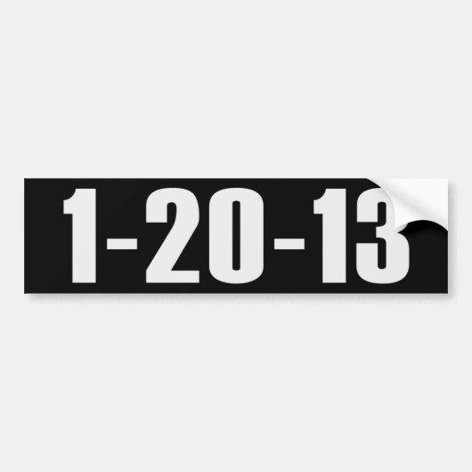 1-20-13 Anti-Obama Bumpersticker (Voorkant)
