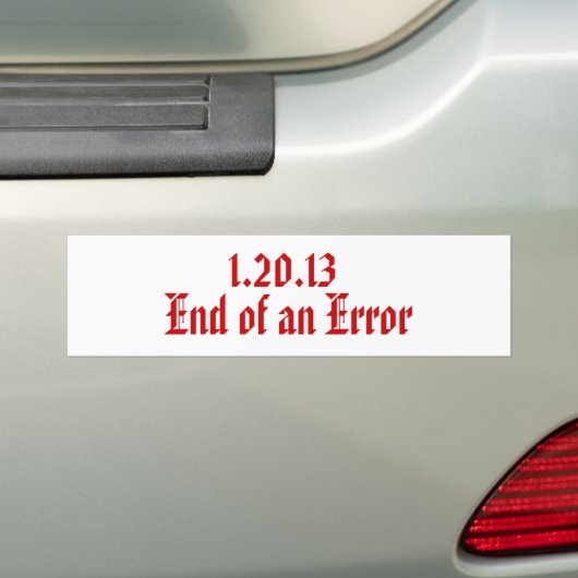 1.20.13, Einde van een fout Bumpersticker (Op auto)