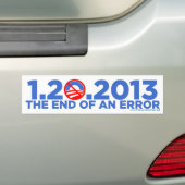 1.20.2009 Het einde van een vergissing Bumpersticker (Op auto)