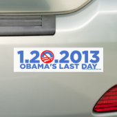 1.20.2009 Obama's laatste data bsZ Bumpersticker (Op auto)