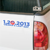1.20.2009 Obama's laatste data bsZ Bumpersticker (Op Truck)