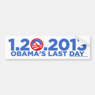 1.20.2009 Obama's laatste data bsZ Bumpersticker