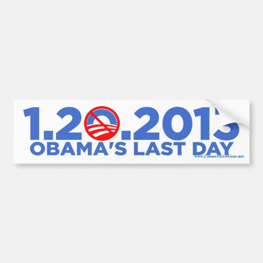 1.20.2009 Obama's laatste data bsZ Bumpersticker (Voorkant)