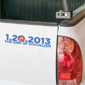 1.20.2013 Het einde van het socialisme Bumpersticker (Op Truck)