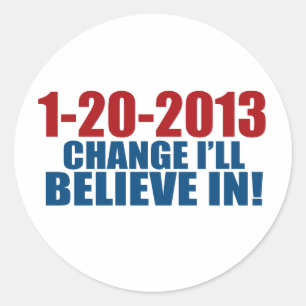 1-20-2013 Verandering geloof Ronde Sticker