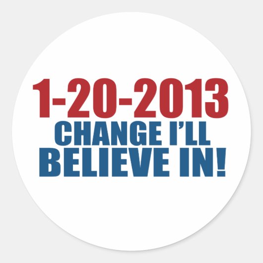 1-20-2013 Verandering geloof Ronde Sticker (Voorkant)