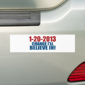 1-20-2013 Verandering geloven Bumpersticker (Op auto)