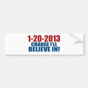 1-20-2013 Verandering geloven Bumpersticker