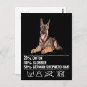 1 20% Katoen 30% Slobber 50% Duits Herdershaar Briefkaart (Voorkant / Achterkant)