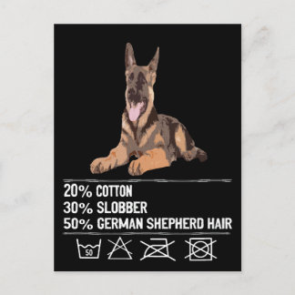 1 20% Katoen 30% Slobber 50% Duits Herdershaar Briefkaart