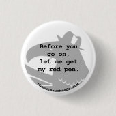 1,25-inch rode pen Button (Voorkant)