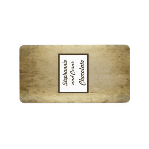 1,25 inch x 2,75 inch Hershey's Miniatuur Bruin Etiket
