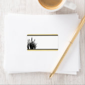 1,25 inch x 2,75 inch postadres Cattail/Dragonfly  Etiket (Insitu)