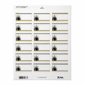 1,25 inch x 2,75 inch postadres Cattail/Dragonfly  Etiket (Full Sheet)